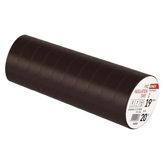EMOS Szigetelőszalag 19mm/20méter barna 10db / csomag
