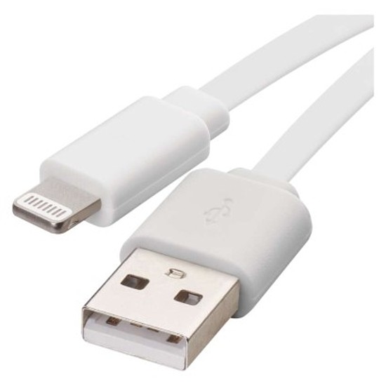 EMOS Töltő- és adatkábel USB-A 2.0 / Lightning MFi, 1 m, fehér