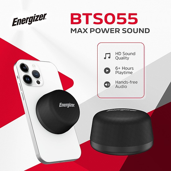 Energizer BTS055 mini 5W-os mágneses hangszóró és powerbank