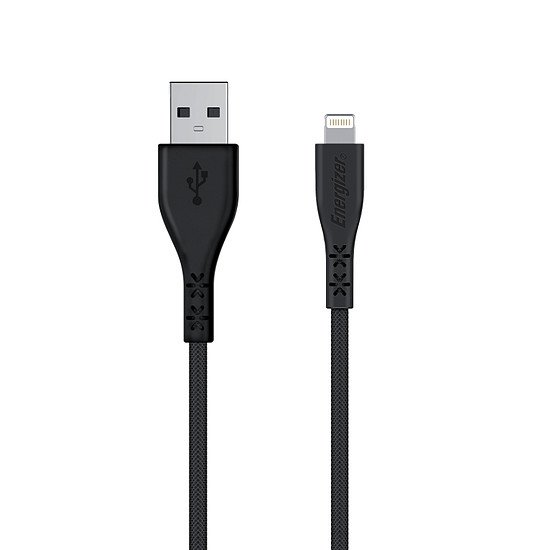 Energizer HardCase - USB-A-Lightning csatlakozókábel MFi-tanúsítvánnyal 1,2 m fekete (C410LGBK)