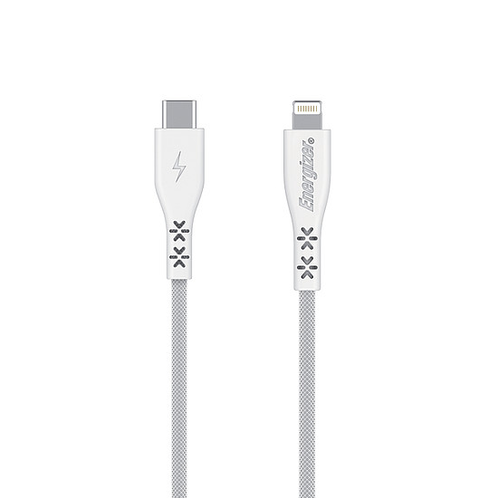 Energizer HardCase - USB-C-Lightning csatlakozókábel MFi-tanúsítvány 1,2 m fehér (C411LKWH)