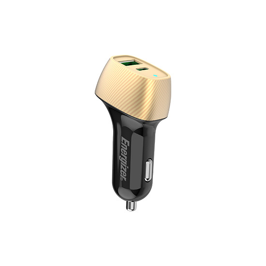 Energizer Ultimate - USB-C és USB-A 38W PD + QC3.0 autós töltő arany/fekete (D38BG)