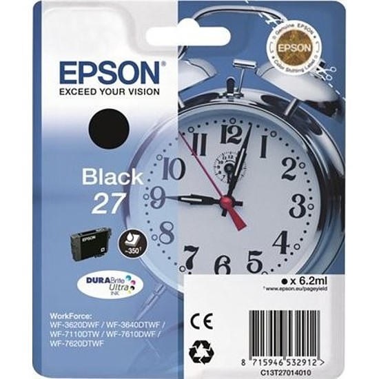 Epson 27 T2701 Black tintapatron eredeti C13T27014012 Ébresztőóra