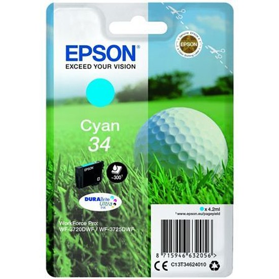 Epson 34 T3462 Cyan tintapatron eredeti C13T34624010 Golflabda