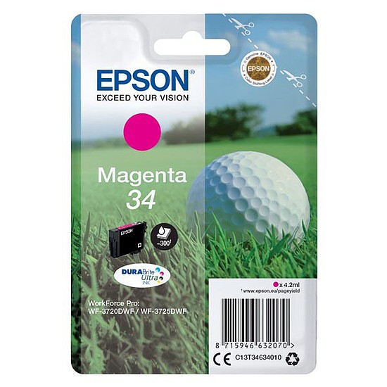 Epson 34 T3463 Magenta tintapatron eredeti C13T34634010 Golflabda