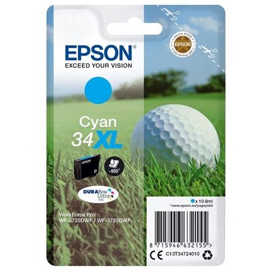 Epson 34XLT3472 Cyan tintapatron eredeti 10,8ml C13T34724010 Golflabda