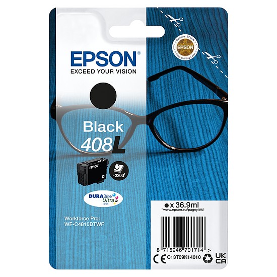 Epson 408L T09K1 Black tintapatron eredeti C13T09K14010 Szemüveg