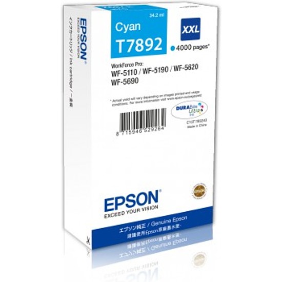 Epson 79XXL T7892 Cyan tintapatron eredeti C13T789240