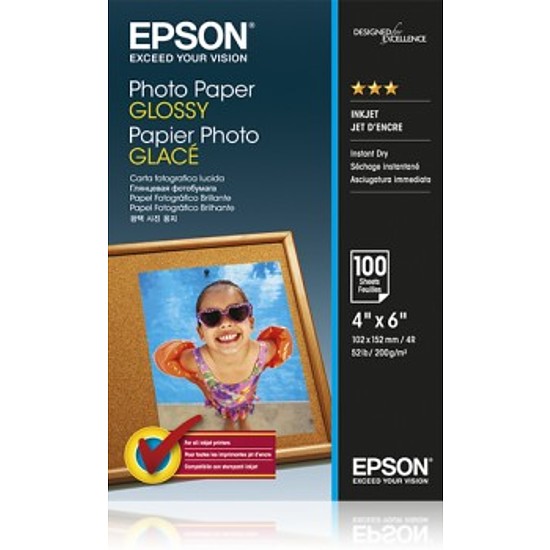 Epson C13S042548 10x15cm fényes inkjet fotópapír 200gr. 100 ív C13S042548