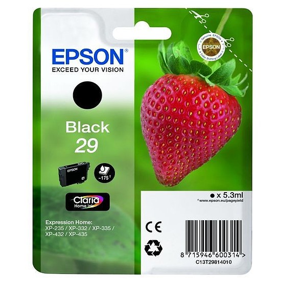 Epson Claria 29 T2981 Black tintapatron eredeti C13T29814012 Eper