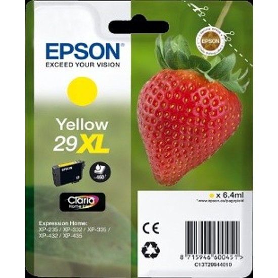 Epson Claria 29XL T2994 Yellow tintapatron eredeti C13T29944012 Eper