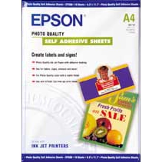 Epson Photo Quality A4 inkjet papír matt öntapadós 167gr. 10 ív C13S041106