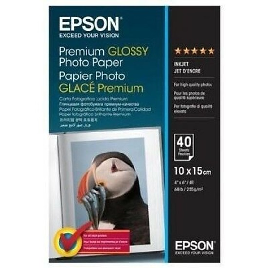 Epson Premium 10x15cm fényes inkjet fotópapír 225gr. 40 ív C13S042153
