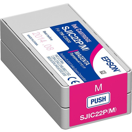 Epson SJIC22P(M) C3500 Magenta tintapatron eredeti C33S020603