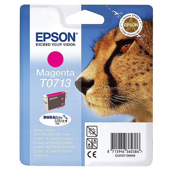 Epson T0713 Magenta tintapatron eredeti C13T07134012 Gepárd