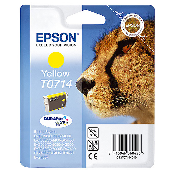 Epson T0714 Yellow tintapatron eredeti C13T07144012 Gepárd