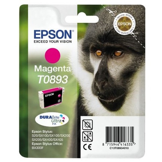 Epson T0893 Magenta tintapatron eredeti C13T08934010 Majom