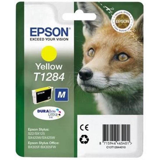 Epson T1284 Yellow tintapatron eredeti C13T12844010 Róka