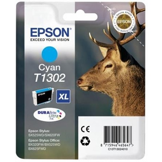 Epson T1302 Cyan tintapatron eredeti C13T13024010 Szarvas