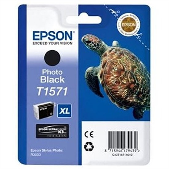 Epson T1571 Black tintapatron eredeti C13T15714010 Teknős