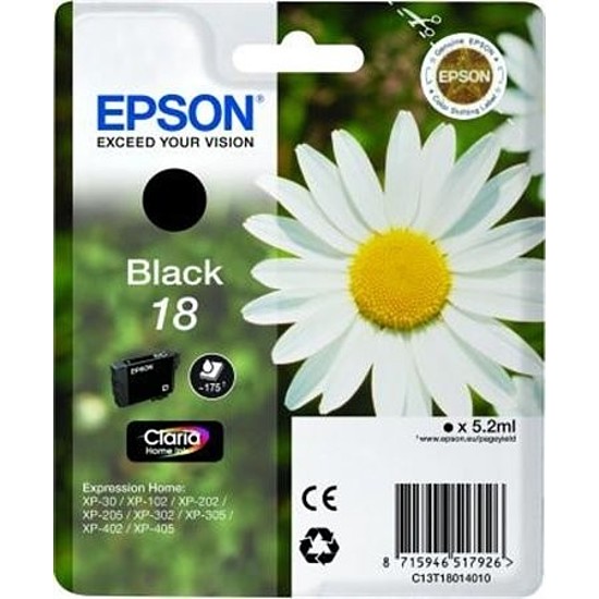 Epson T18 T1801 Black tintapatron eredeti C13T18014010 Margaréta