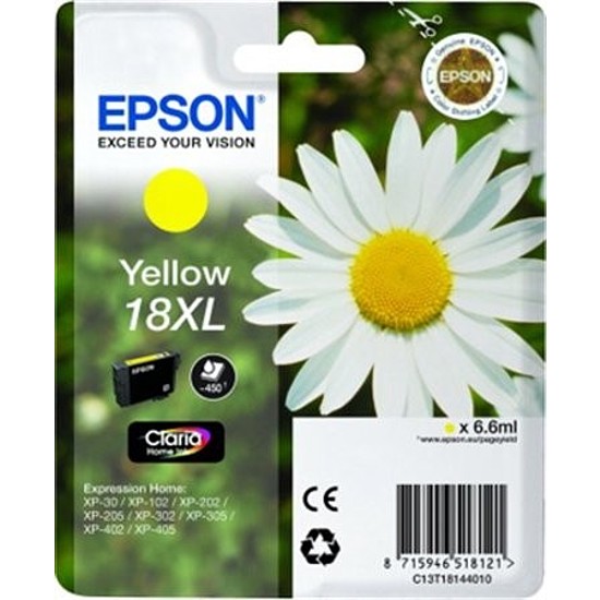 Epson T18XL T1814 Yellow tintapatron eredeti C13T18144012 Margaréta