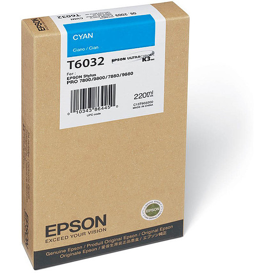 Epson T6032 Cyan tintapatron eredeti C13T603200