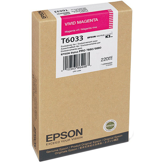 Epson T6033 Vivid Magenta pigment tintapatron eredeti C13T603300