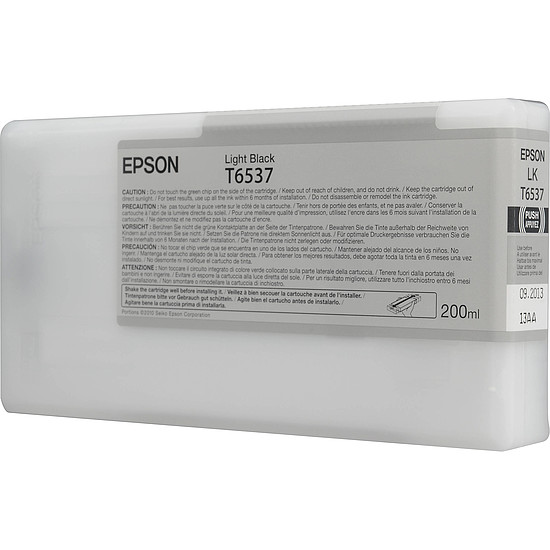 Epson T6537 Light Black tintapatron eredeti 200 ml C13T653700