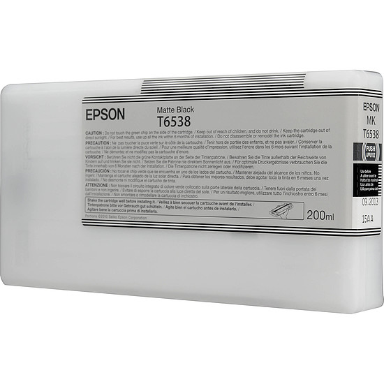 Epson T6538 Matt Black tintapatron eredeti 200 ml C13T653800