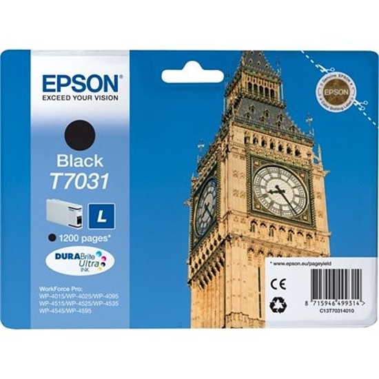 Epson T7031 Black tintapatron eredeti C13T70314010 Big-Ben