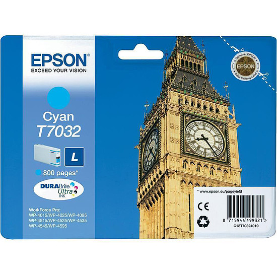 Epson T7032 Cyan tintapatron eredeti C13T70324010 Big-Ben