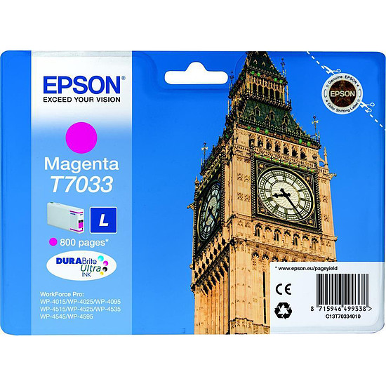 Epson T7033 Magenta tintapatron eredeti C13T70334010 Big-Ben
