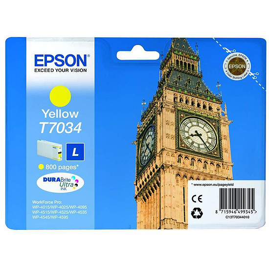 Epson T7034 Yellow tintapatron eredeti C13T70344010 Big-Ben