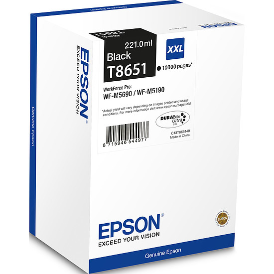 Epson T8651 Black tintapatron eredeti C13T865140