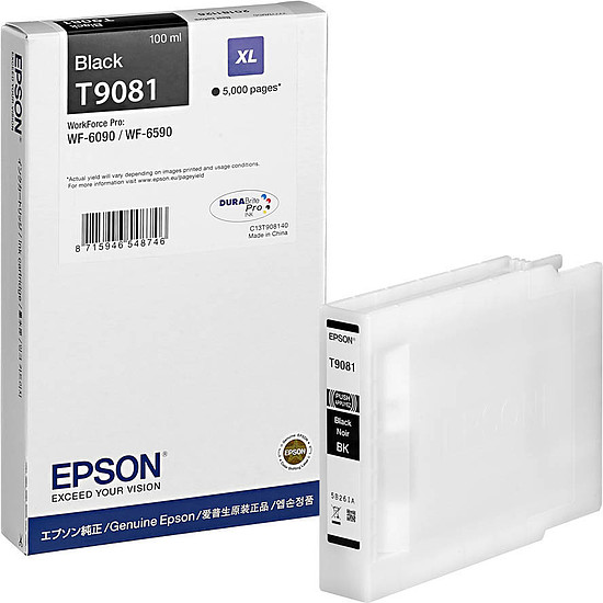 Epson T9081 Black tintapatron eredeti 5K 100 ml C13T908140