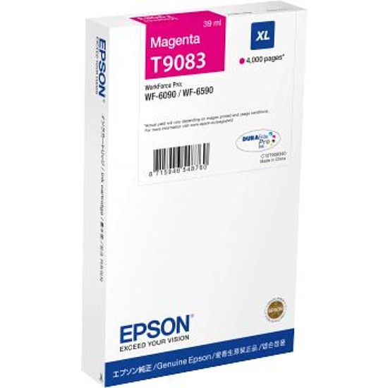 Epson T9083 Magenta tintapatron eredeti 4K 39 ml C13T908340