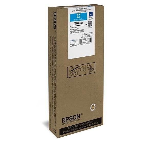 Epson T9452 Cyan tintapatron eredeti 5K 38,1 ml C13T945240