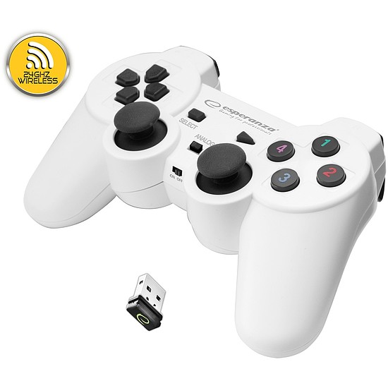 Esperanza Gladiator Wireless Gamepad PS3/PC fehér (EGG108W)