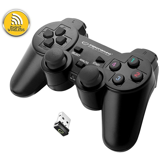 Esperanza Gladiator Wireless Gamepad PS3/PC fekete (EGG108K)