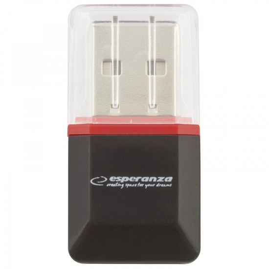 Esperanza microSD kártyaolvasó USB2.0, fekete (EA134K)