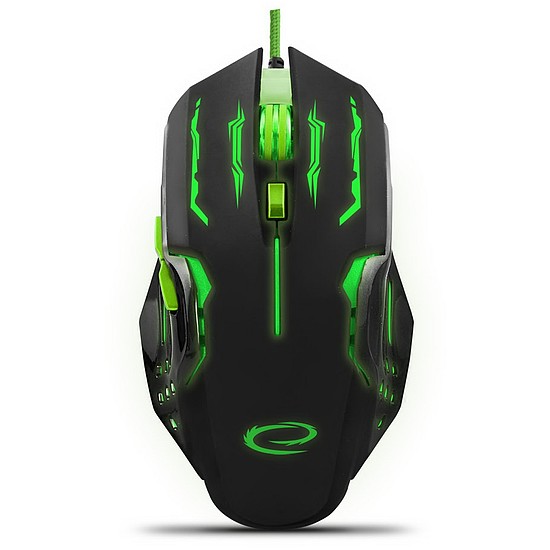 Esperanza MX403 Apache 6D USB vezetékes optikai Gamer egér, zöld (EGM403G)