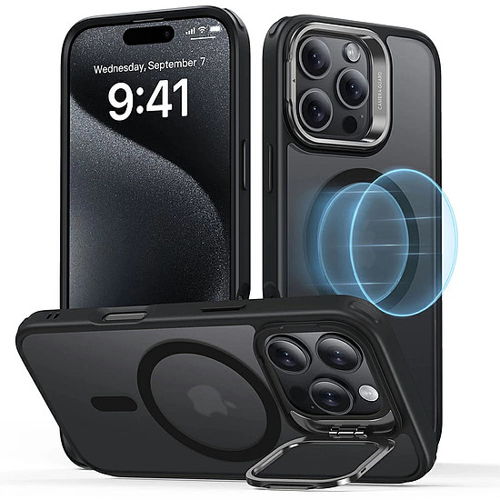 ESR - Classic Hybrid HaloLock Kickstand - iPhone 16 Pro Max - matt fekete (KF2330637)