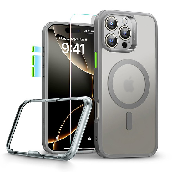 ESR Classic Pro Set Halolock MagSafe tok iPhone 16 Pro Maxhoz - szürke