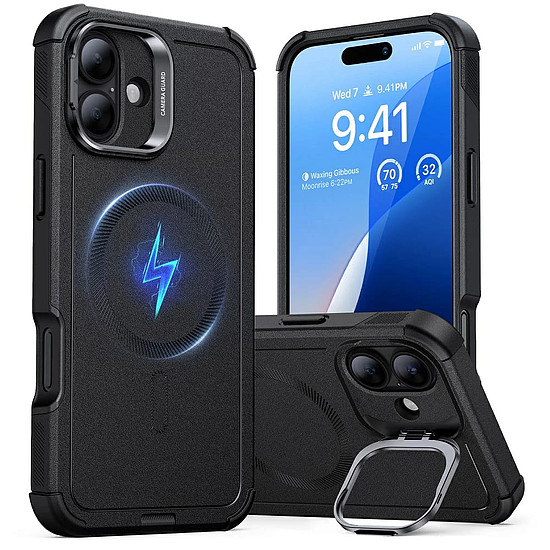 ESR - Cyber Armor Kickstand - iPhone 16 - Fekete (KF2335907)