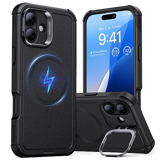 ESR - Cyber Armor Kickstand - iPhone 16 Plus - Fekete (KF2335908)