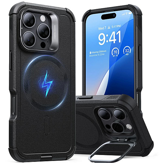 ESR - Cyber Armor Kickstand - iPhone 16 Pro - Fekete (KF2335909)