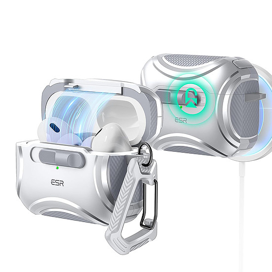 ESR - Cyber mágneses zártok HaloLock - Apple AirPods Pro 1/2 - fehér (KF2319051)