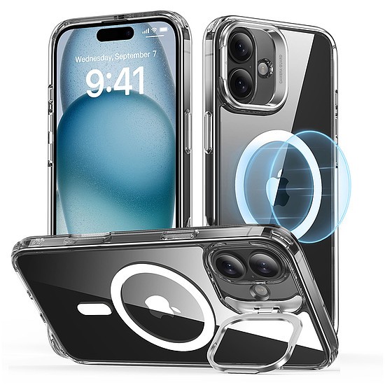 ESR - Klasszikus hibrid HaloLock Kickstand - iPhone 16 Plus - Átlátszó (KF2330639)