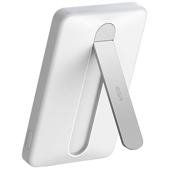 ESR Qi2 MagSlim 5000 mAh mágneses powerbank állvánnyal fehér (2G5220161)